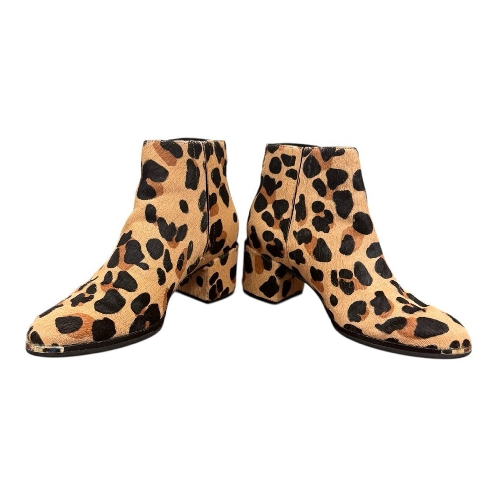 Cole Haan Grand Ambition Tan and Black Leopard Ankle Boots 5.5 EUC - Picture 2 of 14